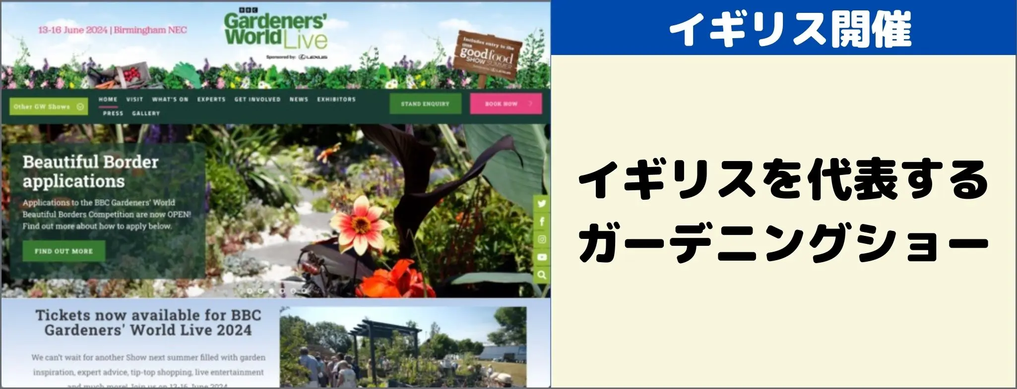 Gardeners' World Live 2024 イベントグローブ