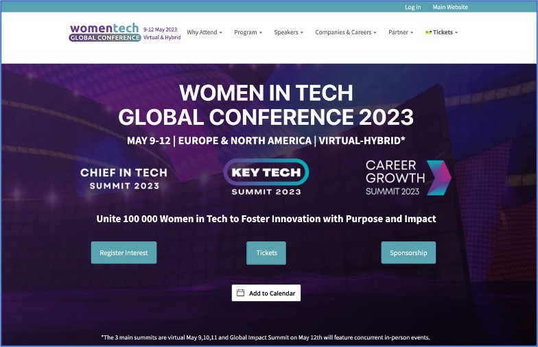 Women in Tech Global Conference 2024 イベントグローブ