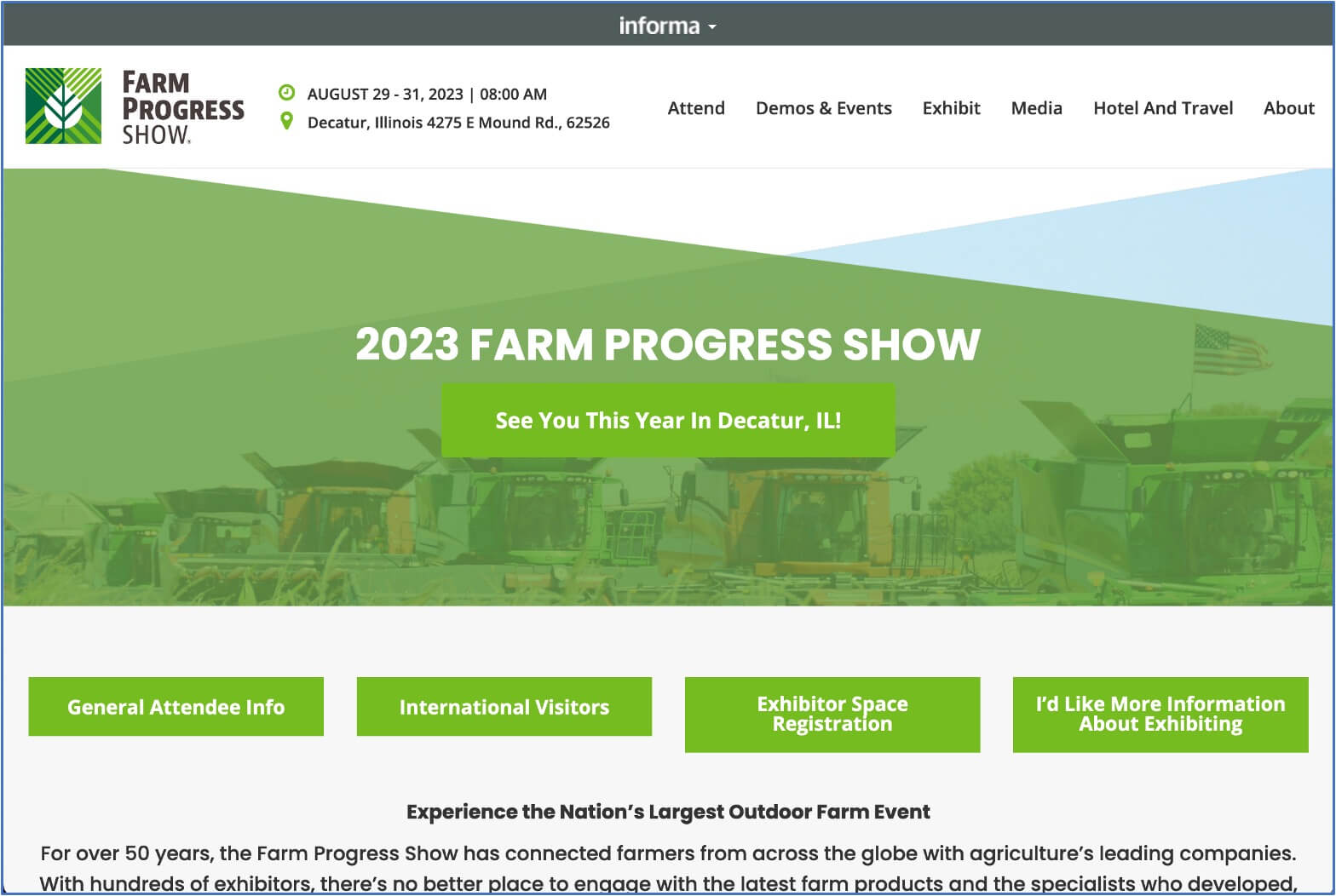 Farm Progress Show 2024 イベントグローブ