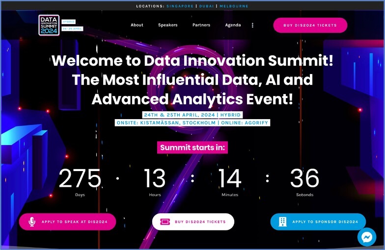 Data Innovation Summit Stockholm 2024 イベントグローブ