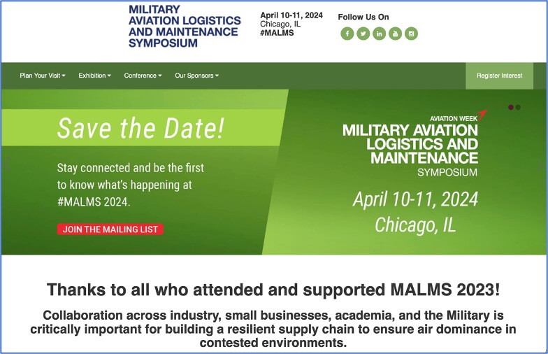 Military Aviation Logistics & Maintenance Symposium 2024 イベントグローブ